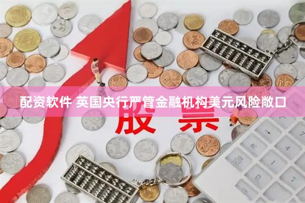 配资软件 英国央行严管金融机构美元风险敞口